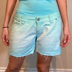 Blue Tie Dye Jean Shorts